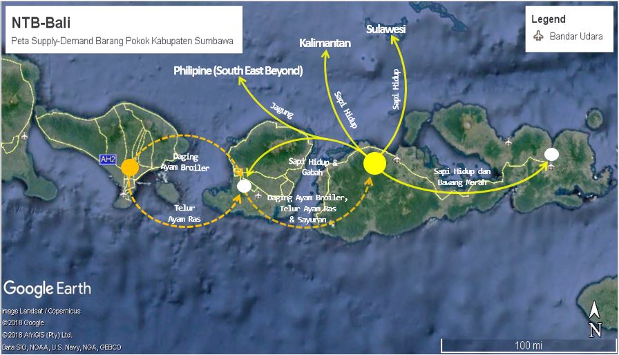 Peta Supply-Demand Barang Pokok Kabupaten Sumbawa